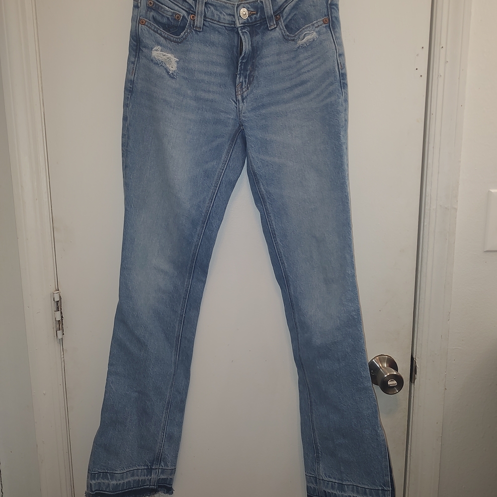 American Eagle Outfitters Light Blue Bell Bottom Jeans